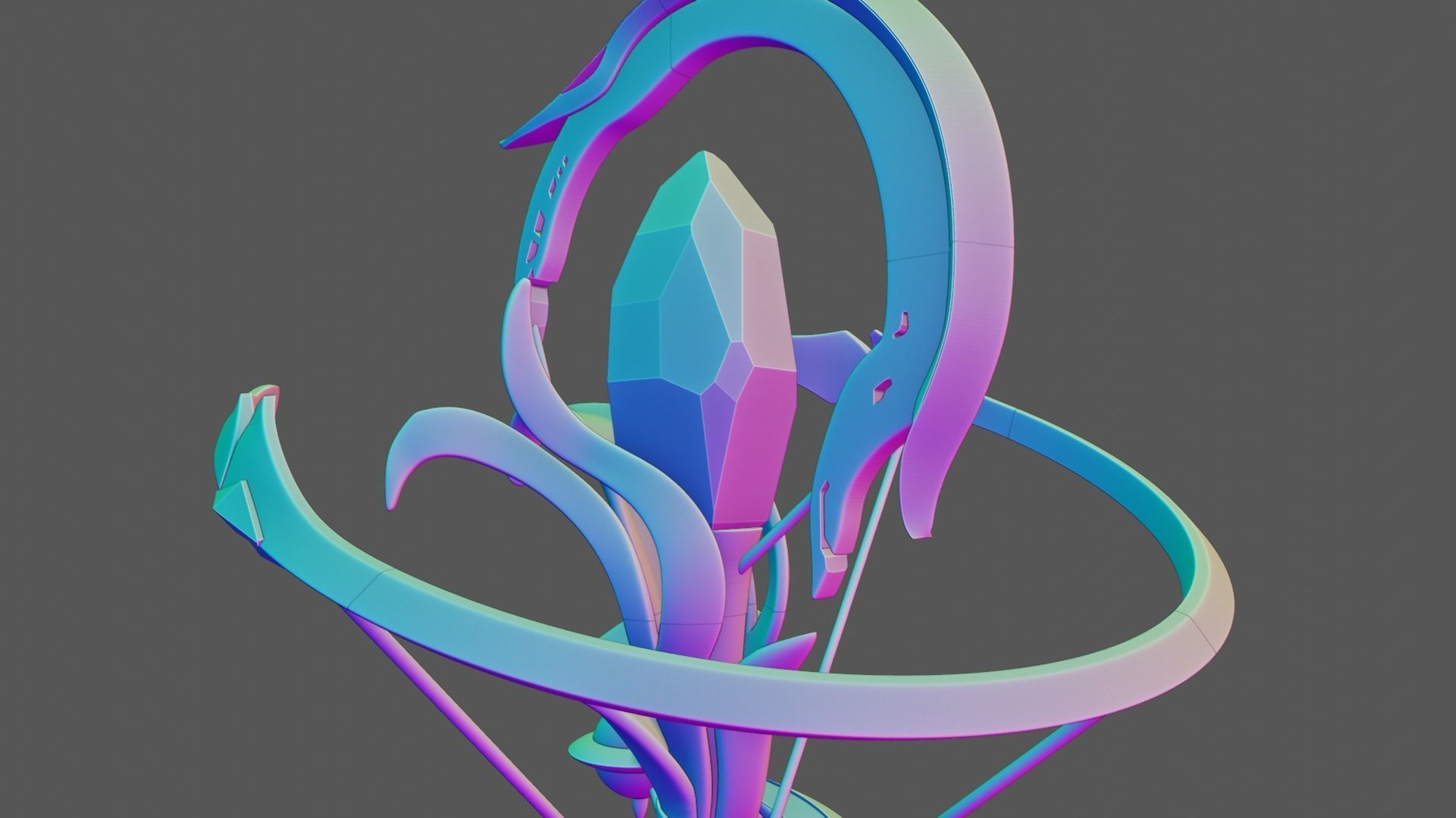 Elysia Staff - Honkai Impact - 3d Print Ready STL Files  3D print model_1