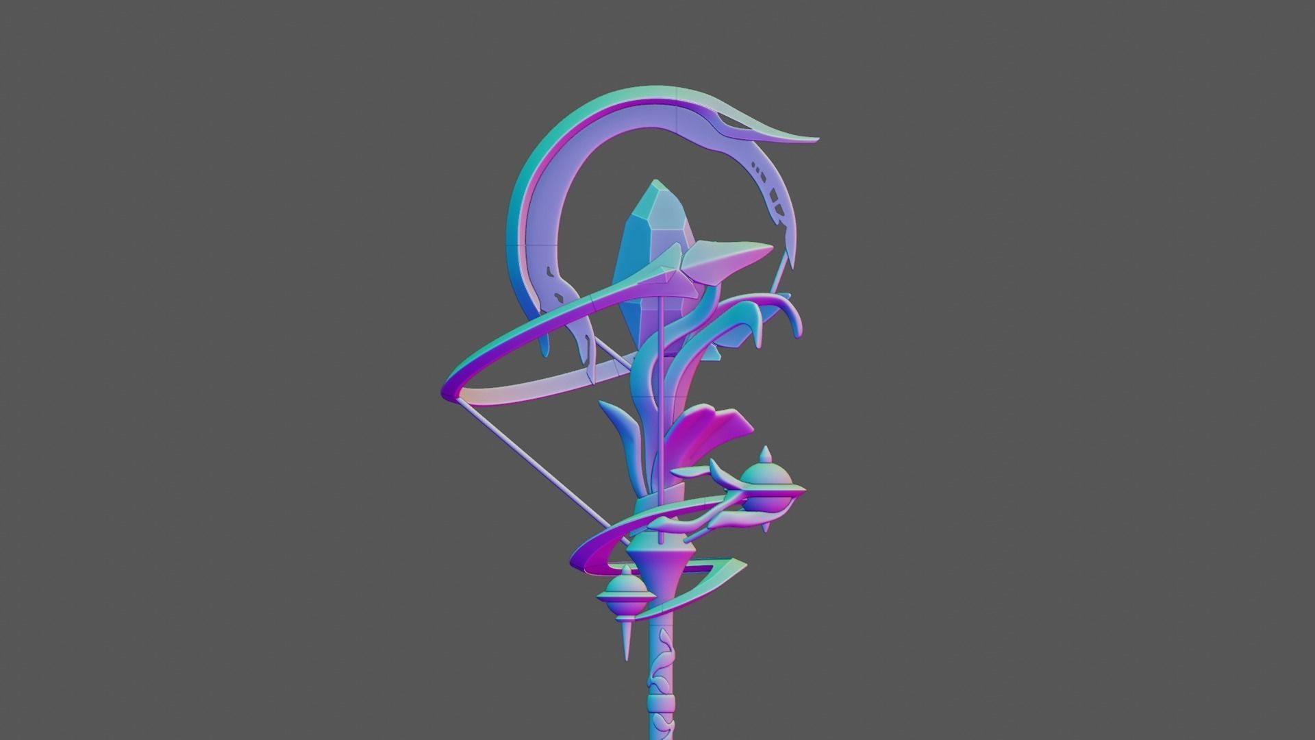 Elysia Staff - Honkai Impact - 3d Print Ready STL Files  3D print model_4