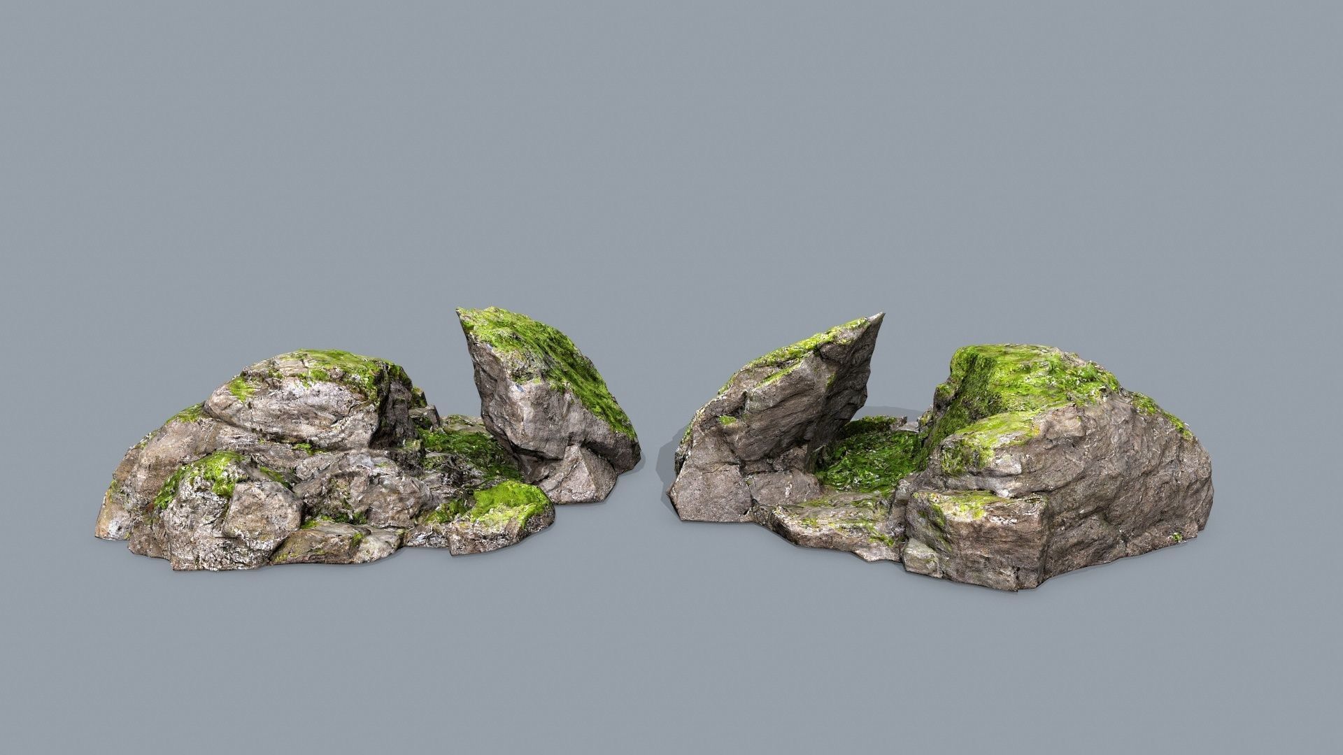 cliff rocks  Low-poly 3D model_7