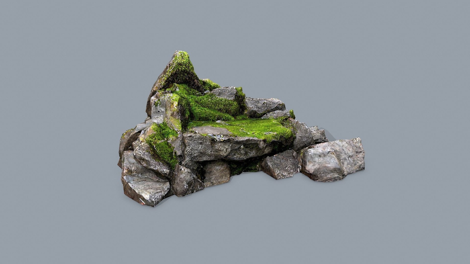 cliff rocks  Low-poly 3D model_17