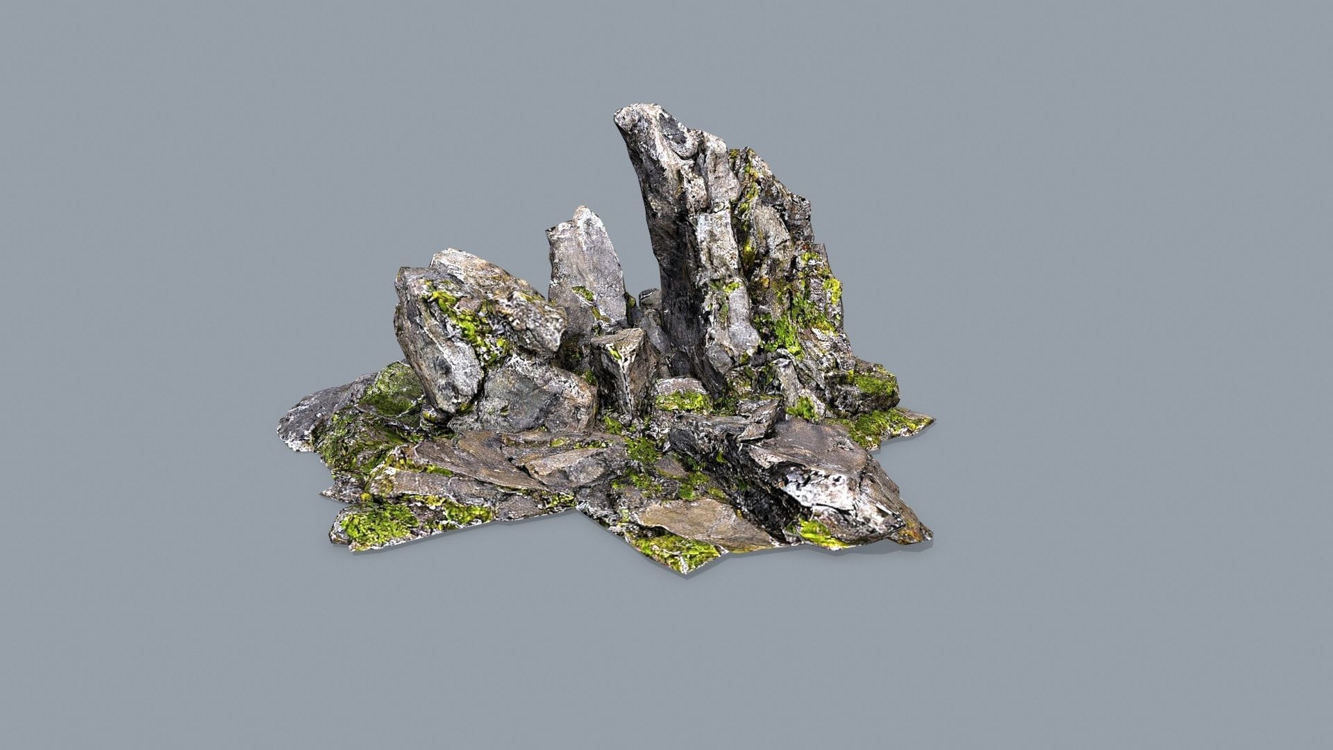 cliff rocks  Low-poly 3D model_15
