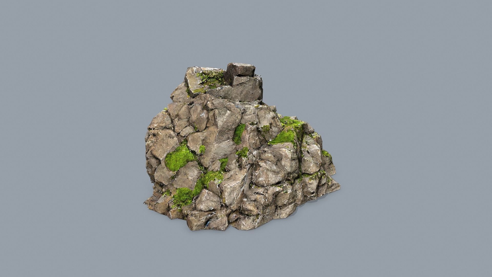cliff rocks  Low-poly 3D model_11