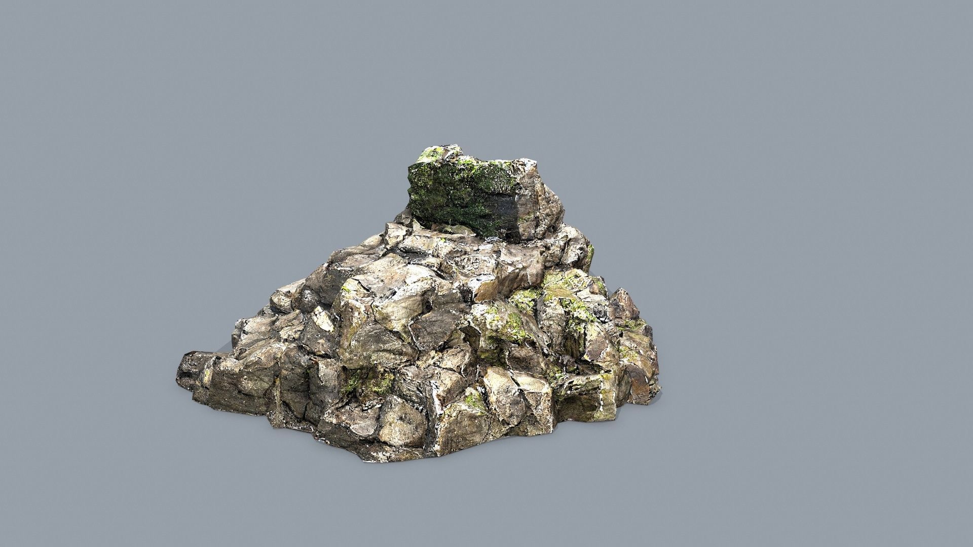cliff rocks  Low-poly 3D model_12