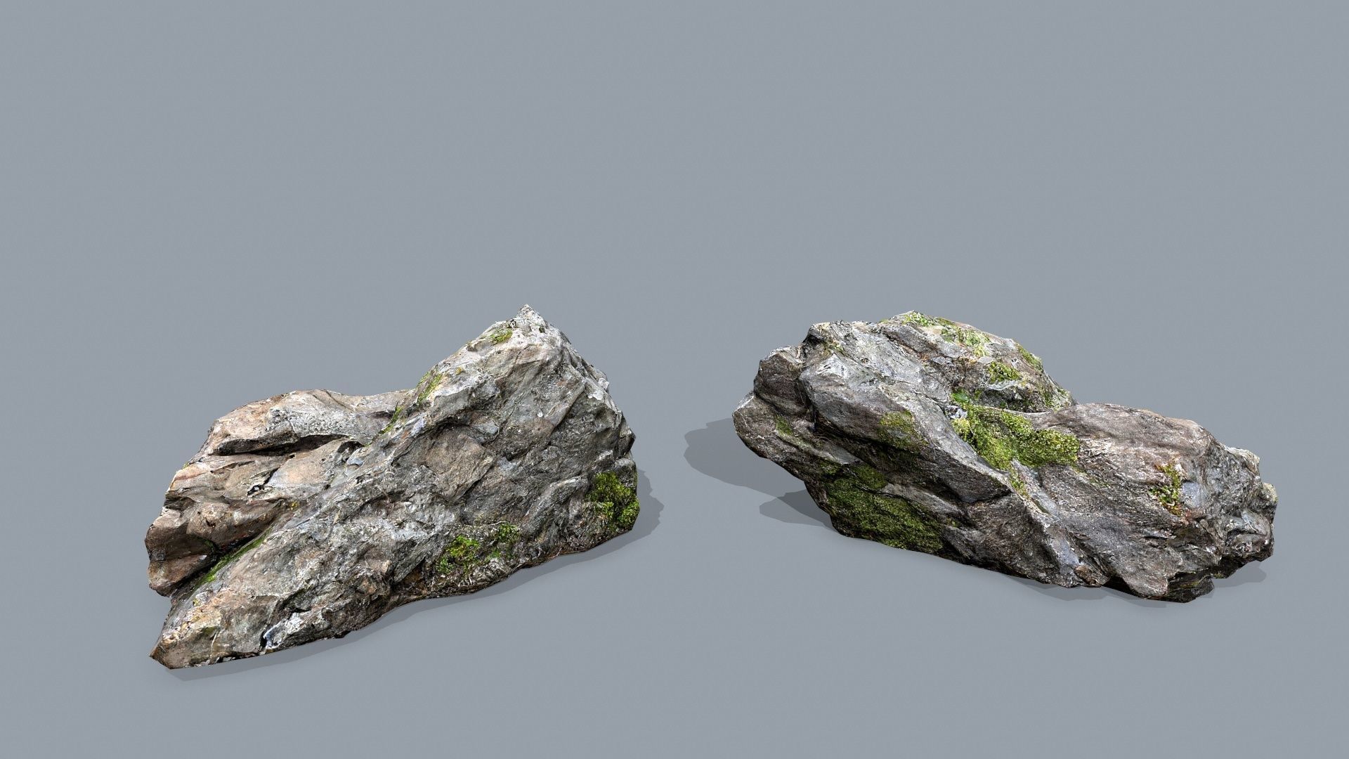 cliff rocks  Low-poly 3D model_8