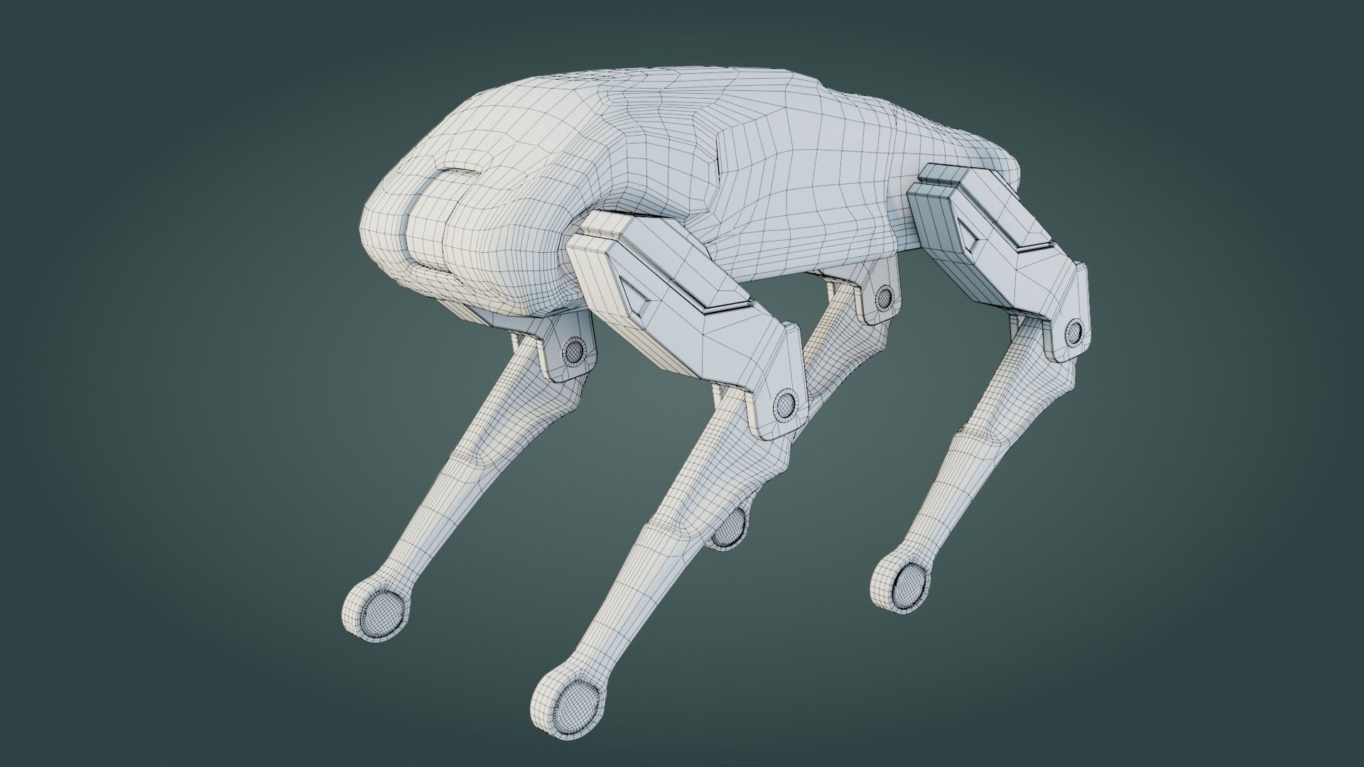Sci-Fi Robot Dog - Game Ready - PBR Low-poly 3D model_14