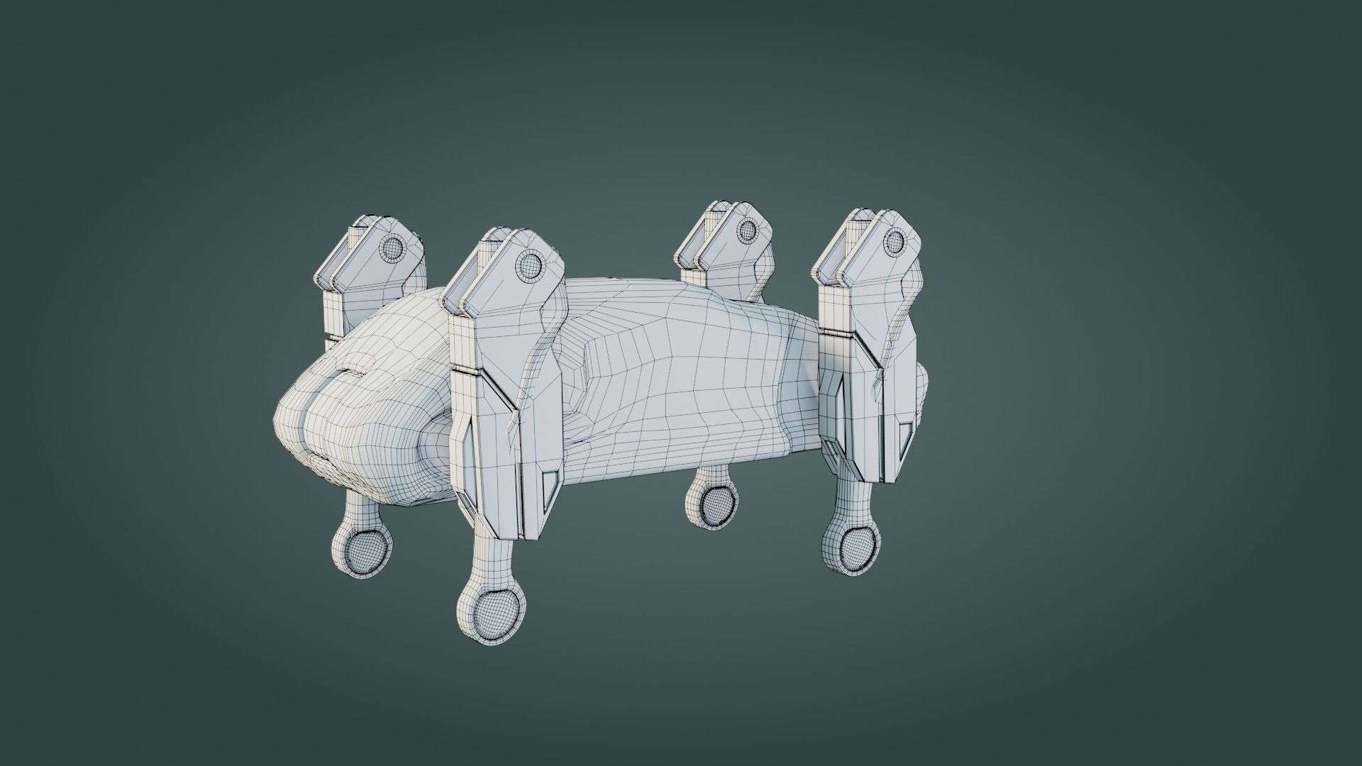 Sci-Fi Robot Dog - Game Ready - PBR Low-poly 3D model_25