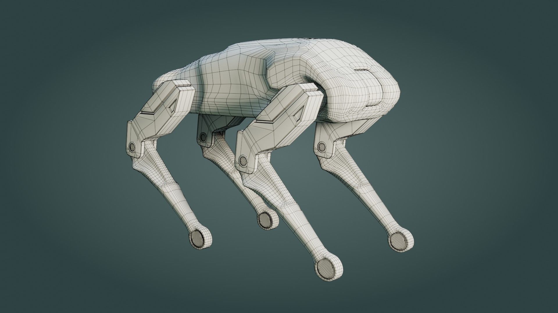 Sci-Fi Robot Dog - Game Ready - PBR Low-poly 3D model_23