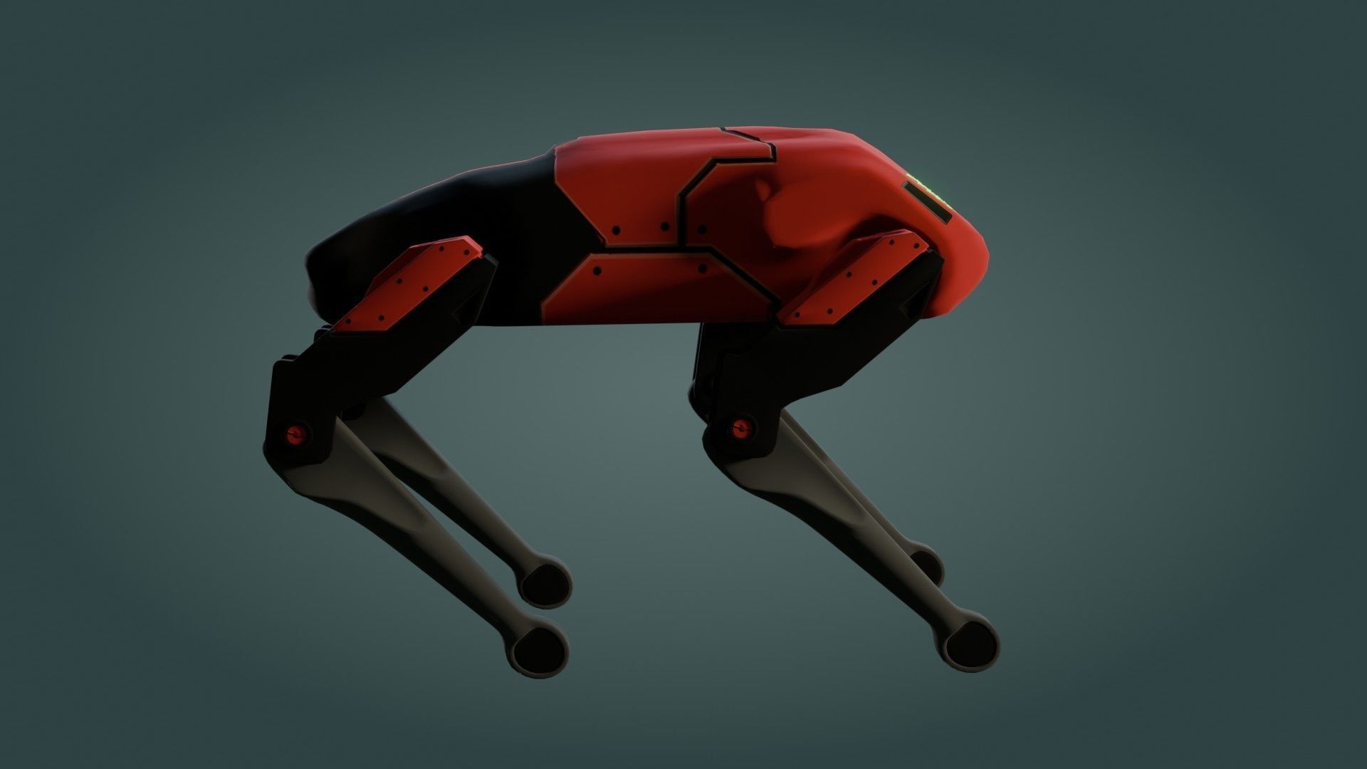 Sci-Fi Robot Dog - Game Ready - PBR Low-poly 3D model_8