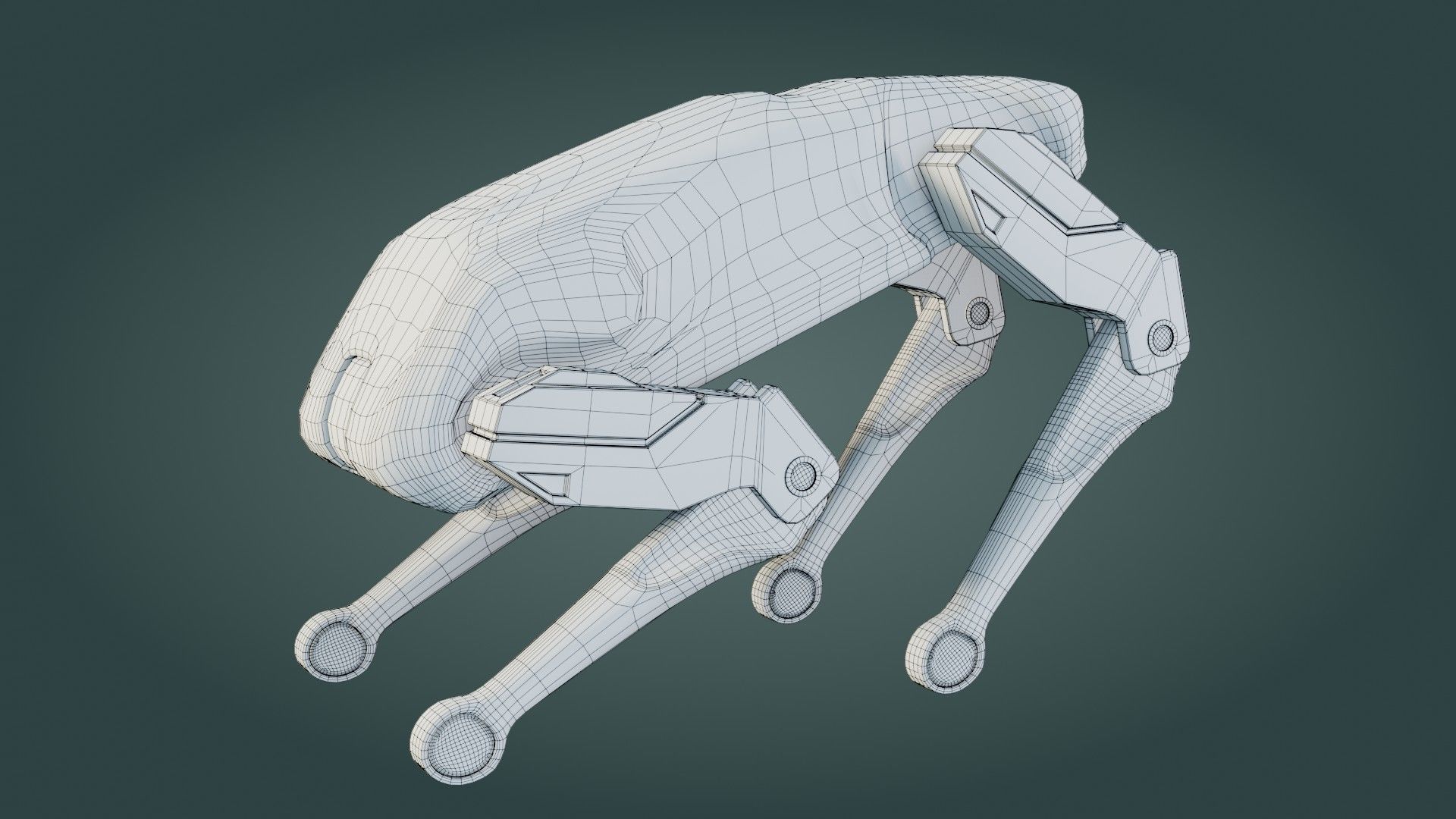 Sci-Fi Robot Dog - Game Ready - PBR Low-poly 3D model_27