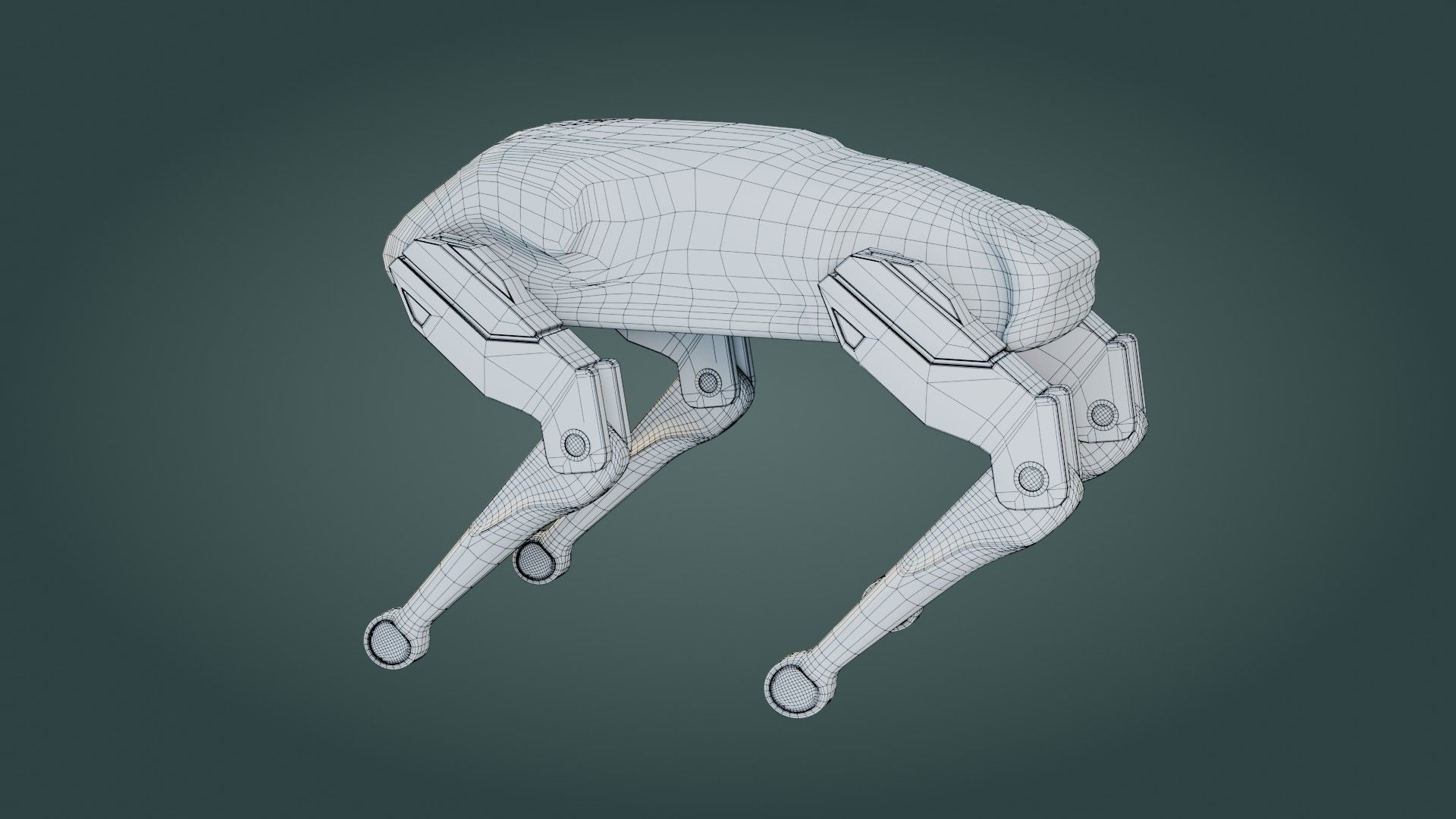 Sci-Fi Robot Dog - Game Ready - PBR Low-poly 3D model_17