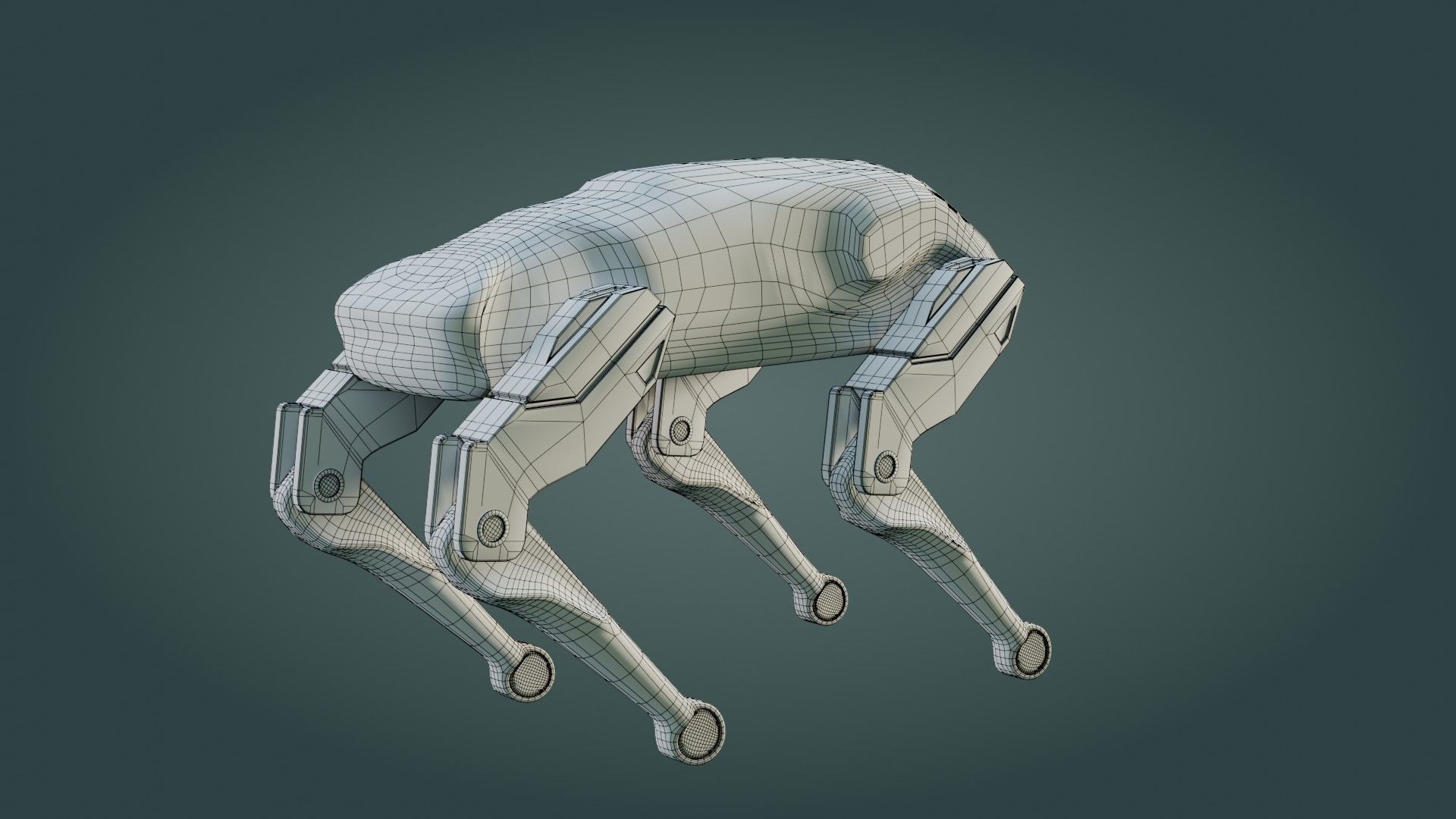 Sci-Fi Robot Dog - Game Ready - PBR Low-poly 3D model_21