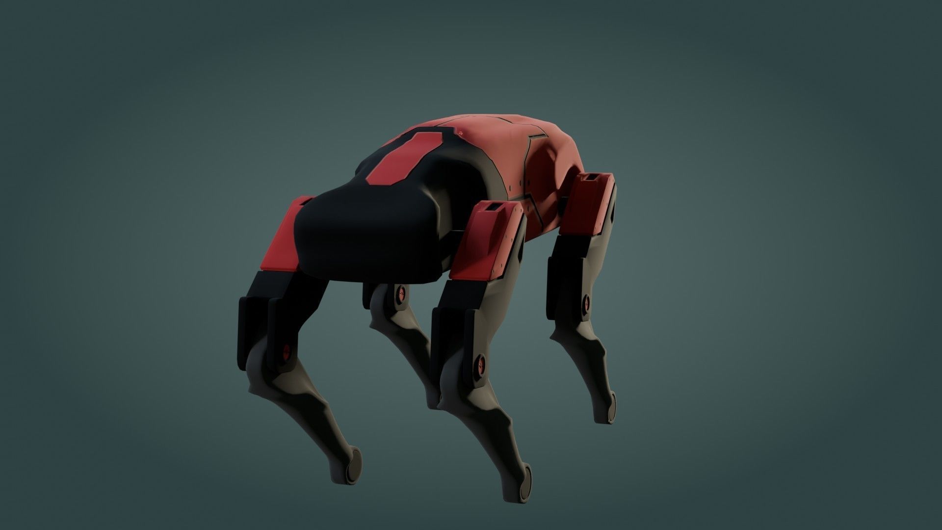 Sci-Fi Robot Dog - Game Ready - PBR Low-poly 3D model_6
