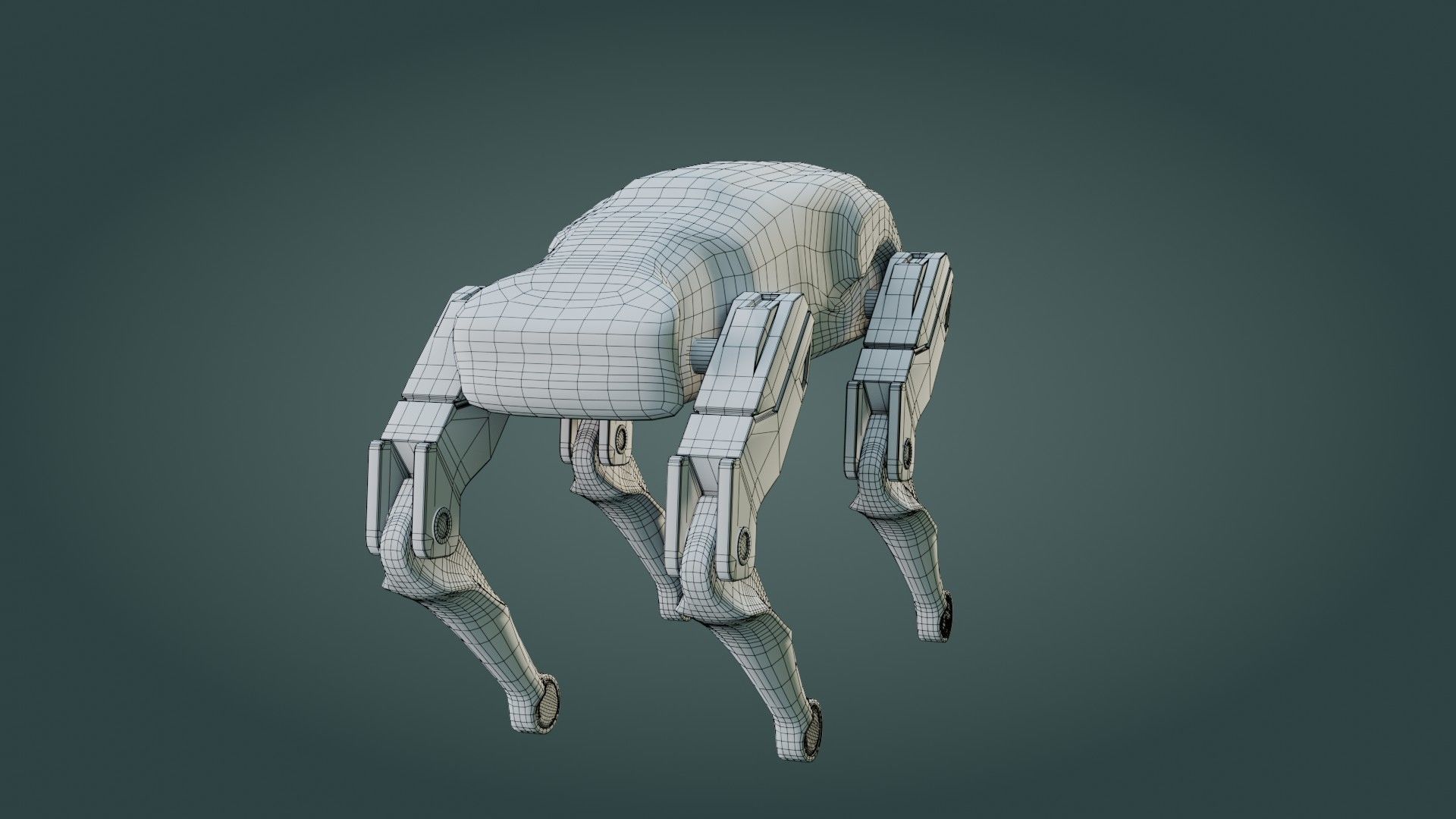 Sci-Fi Robot Dog - Game Ready - PBR Low-poly 3D model_20
