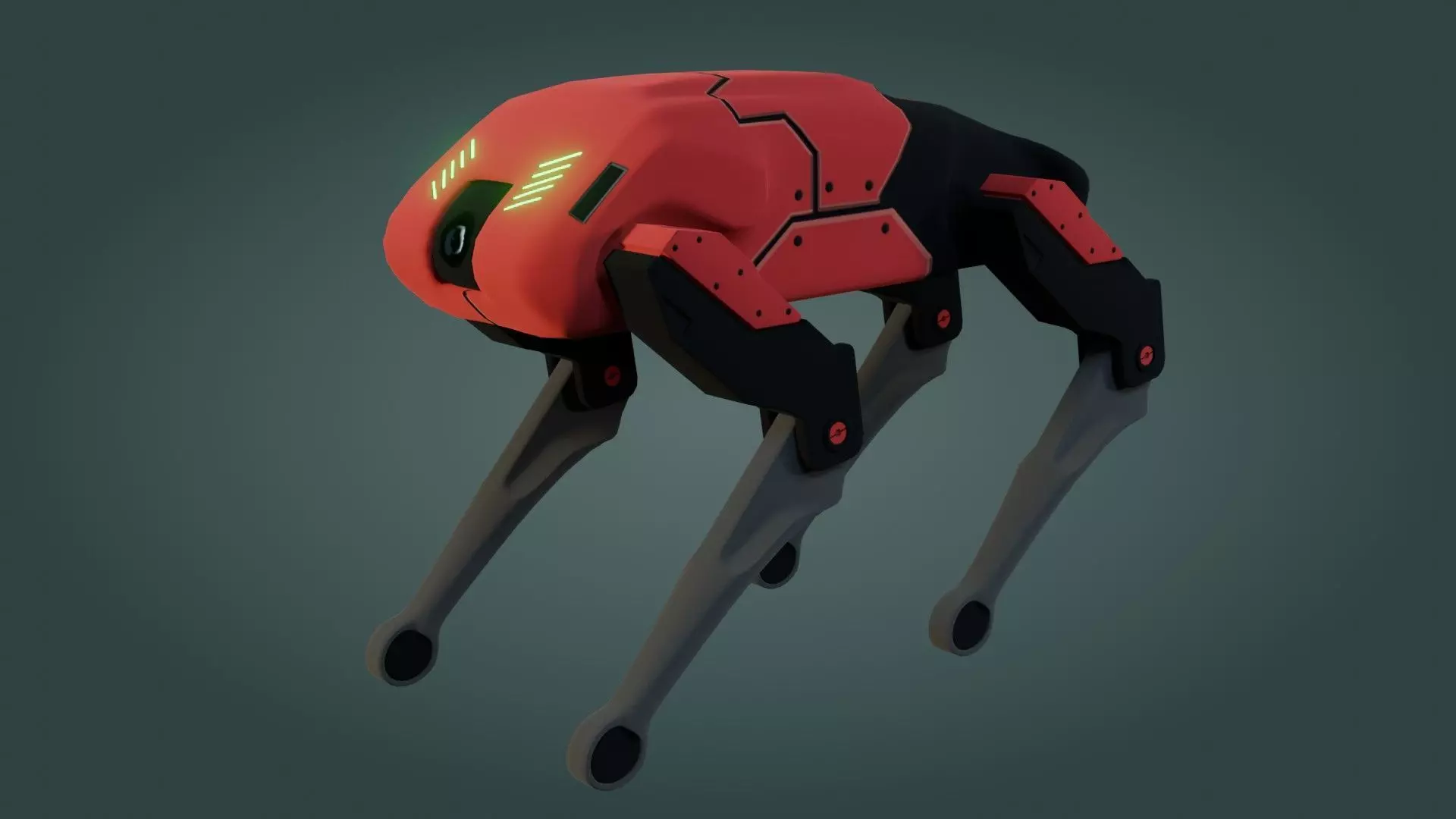 Sci-Fi Robot Dog - Game Ready - PBR Low-poly 3D model_0