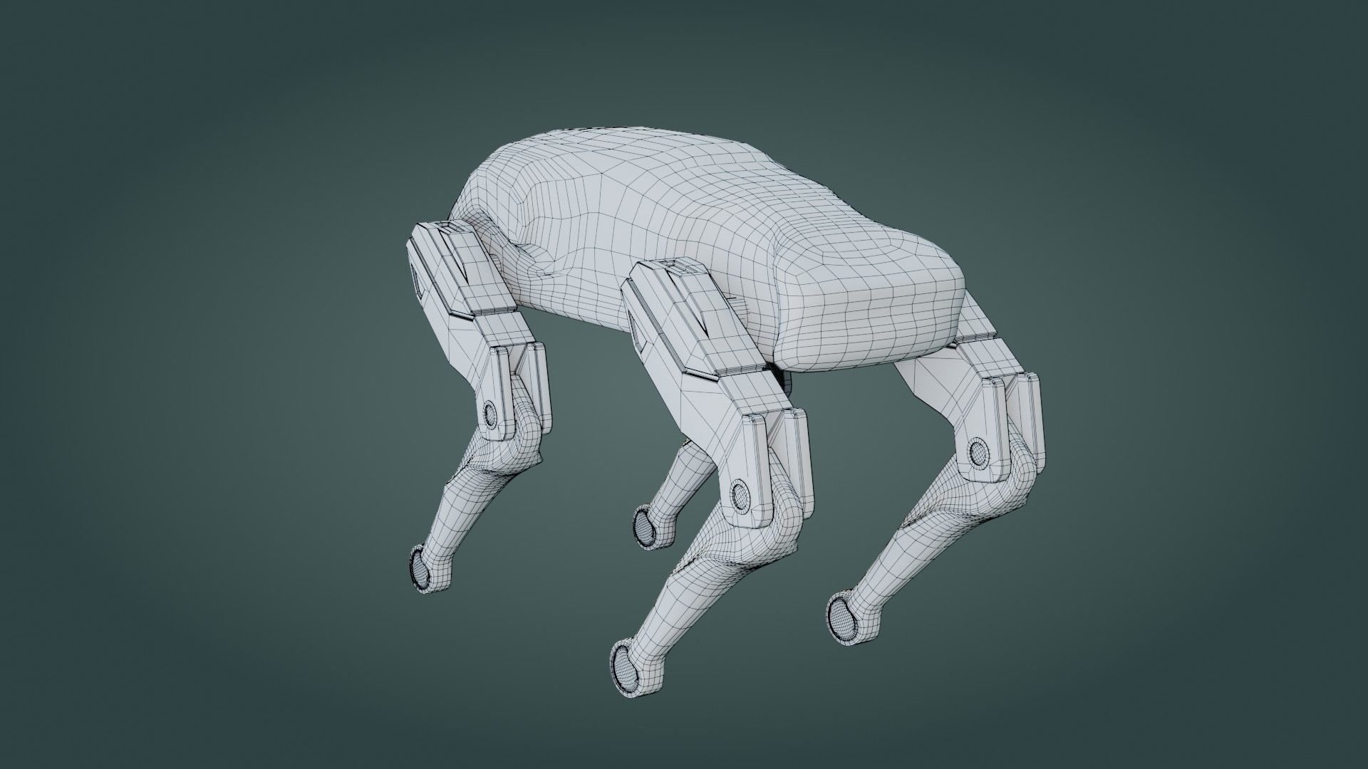 Sci-Fi Robot Dog - Game Ready - PBR Low-poly 3D model_18