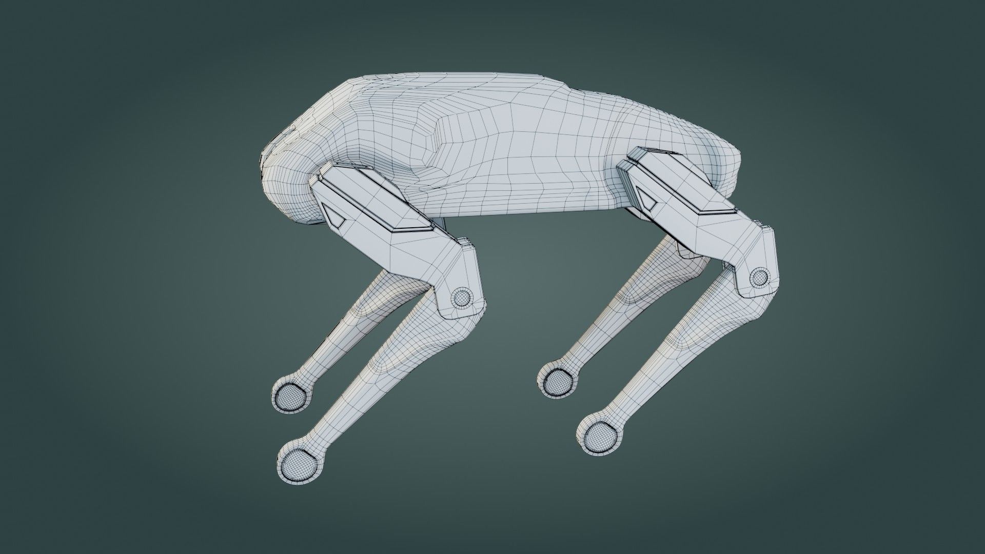 Sci-Fi Robot Dog - Game Ready - PBR Low-poly 3D model_16