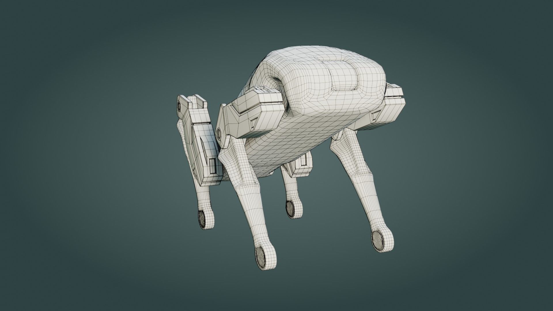 Sci-Fi Robot Dog - Game Ready - PBR Low-poly 3D model_24