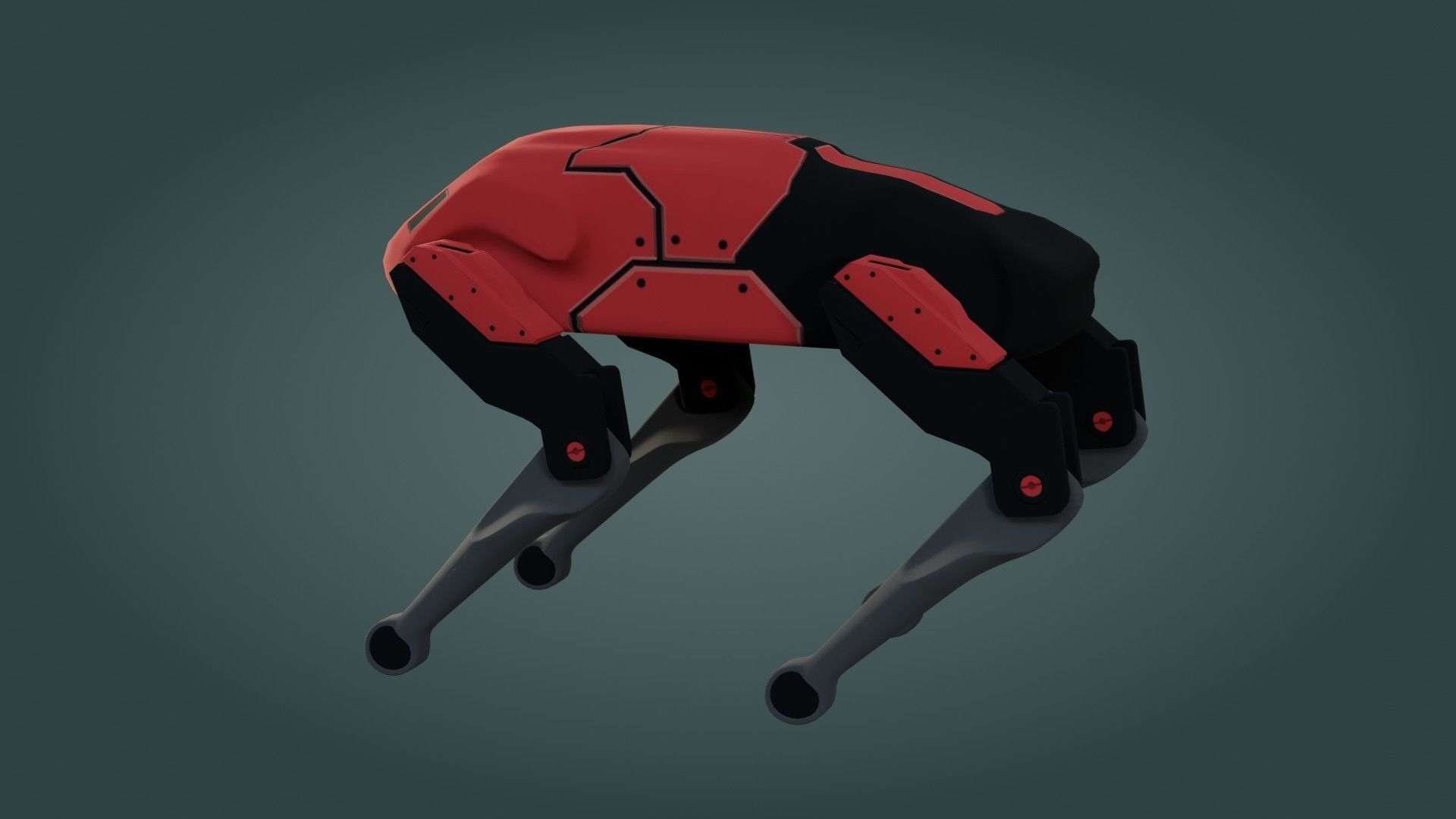 Sci-Fi Robot Dog - Game Ready - PBR Low-poly 3D model_3