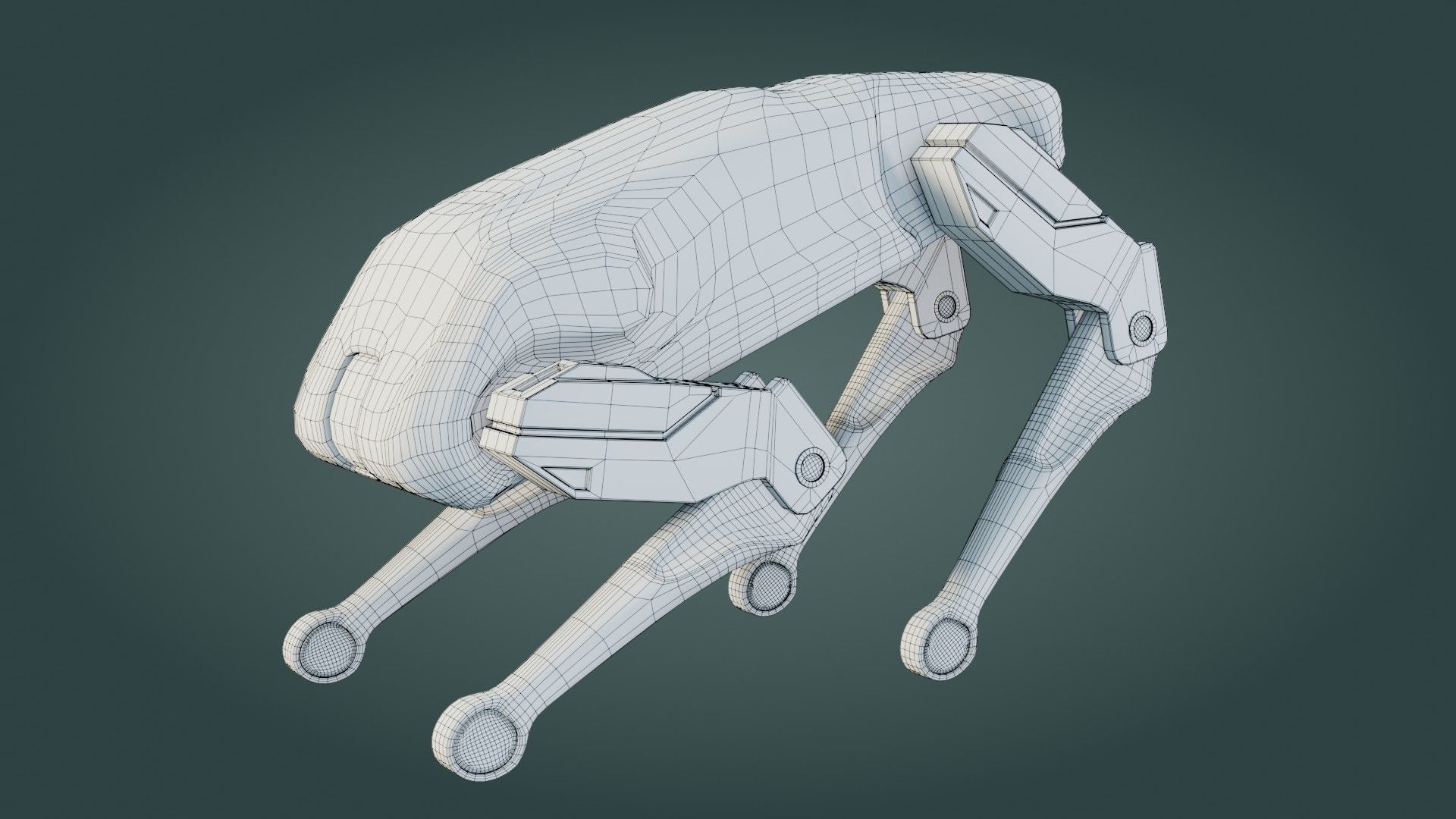 Sci-Fi Robot Dog - Game Ready - PBR Low-poly 3D model_26