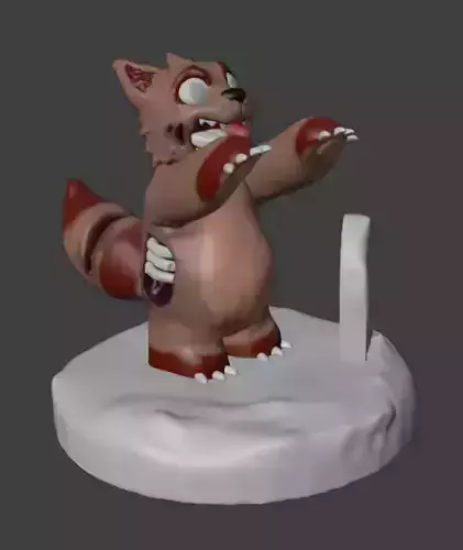 zombie furry 3D print model