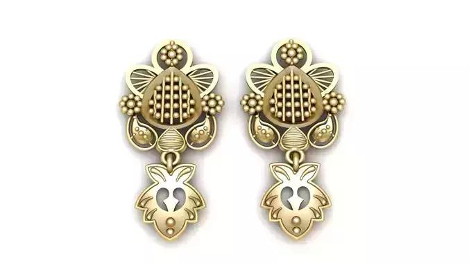 Women Fashion Earrings 3d Printable Model 3D print model