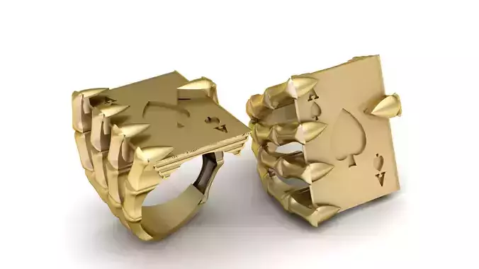 Heart Poker Ring  3d Printable Model 3D print model