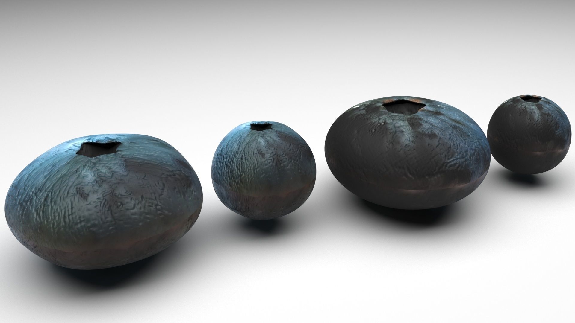 Blueberries Set 3D model_5