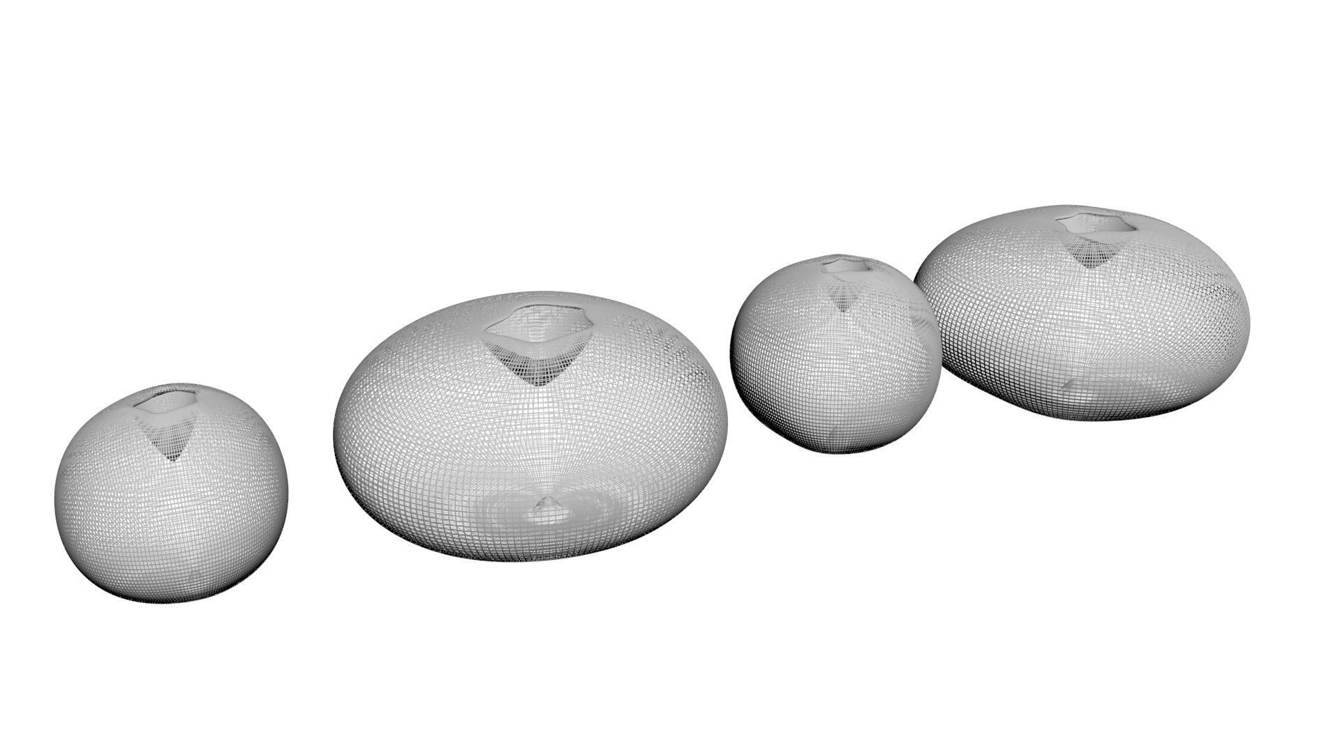 Blueberries Set 3D model_21