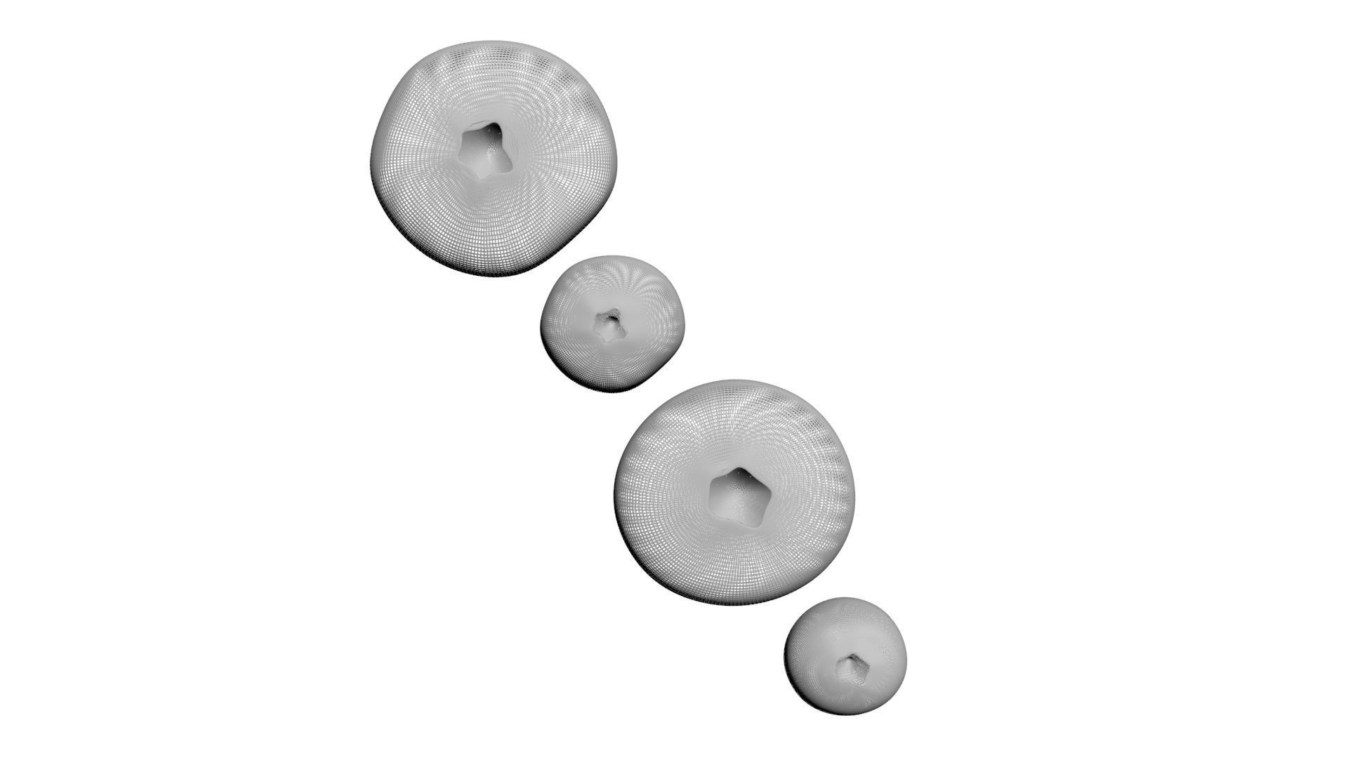 Blueberries Set 3D model_20