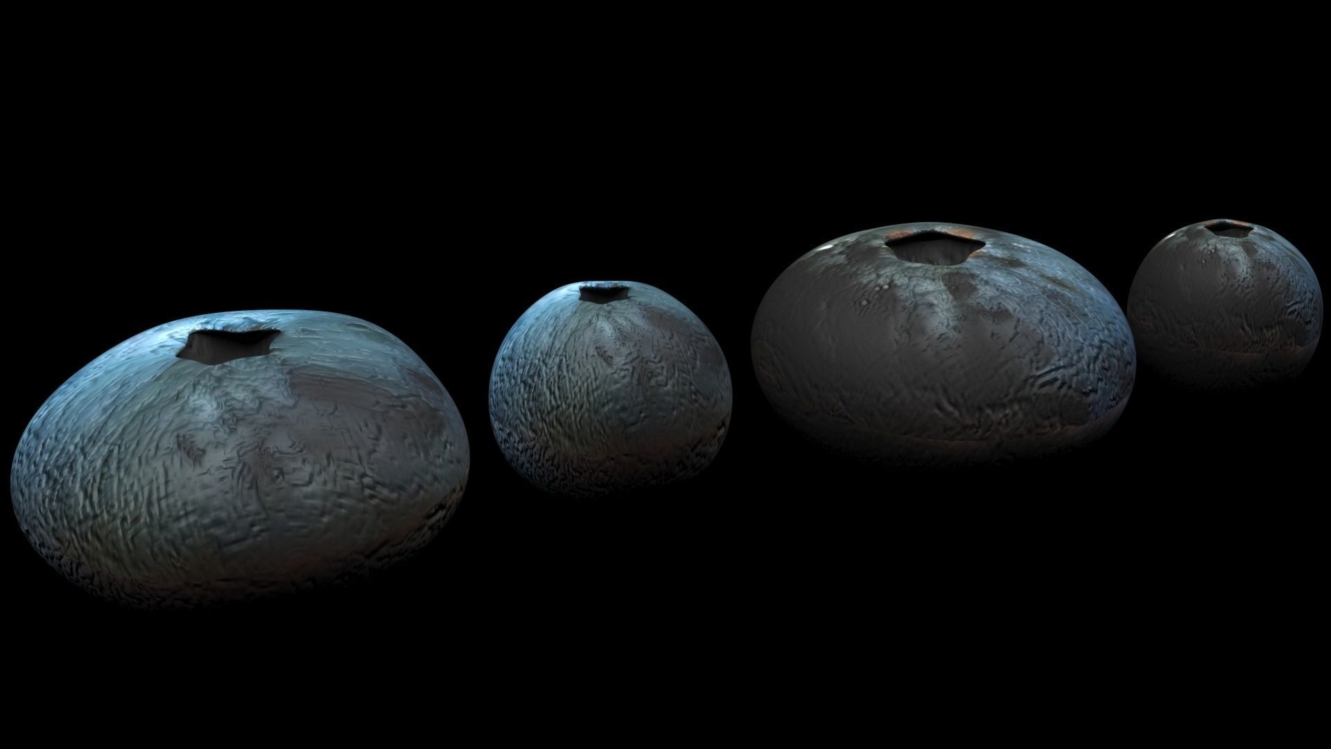 Blueberries Set 3D model_7