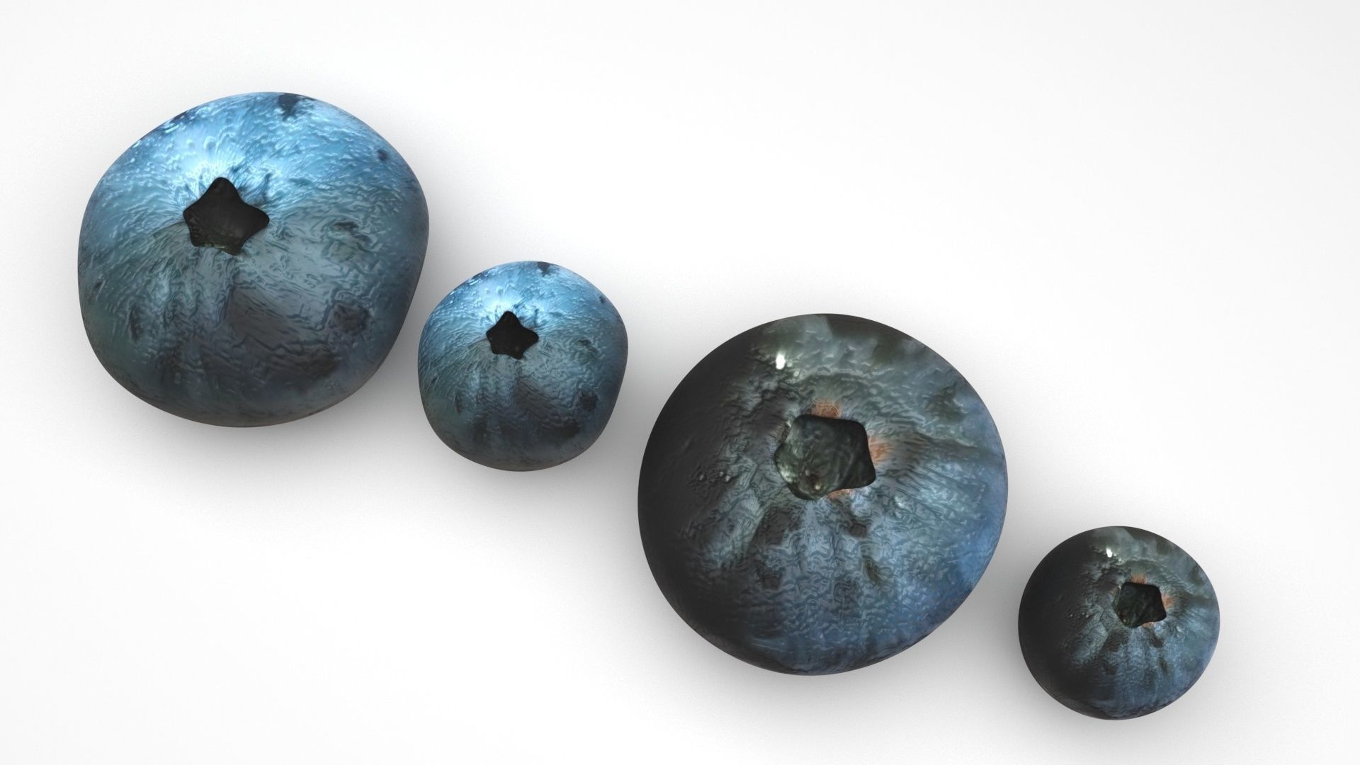 Blueberries Set 3D model_1