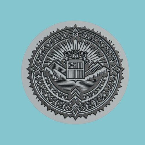 Andorra Map Medallion 3D print model