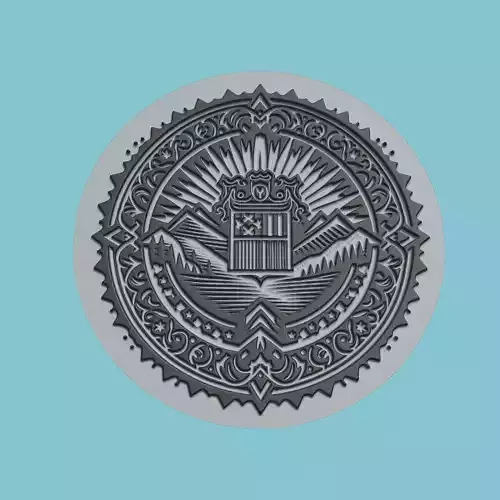 Andorra Map Medallion