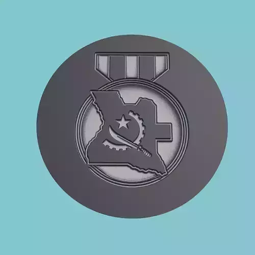 Angola Map Medallion 3D print model
