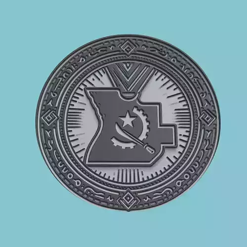 Angola Map Medallion