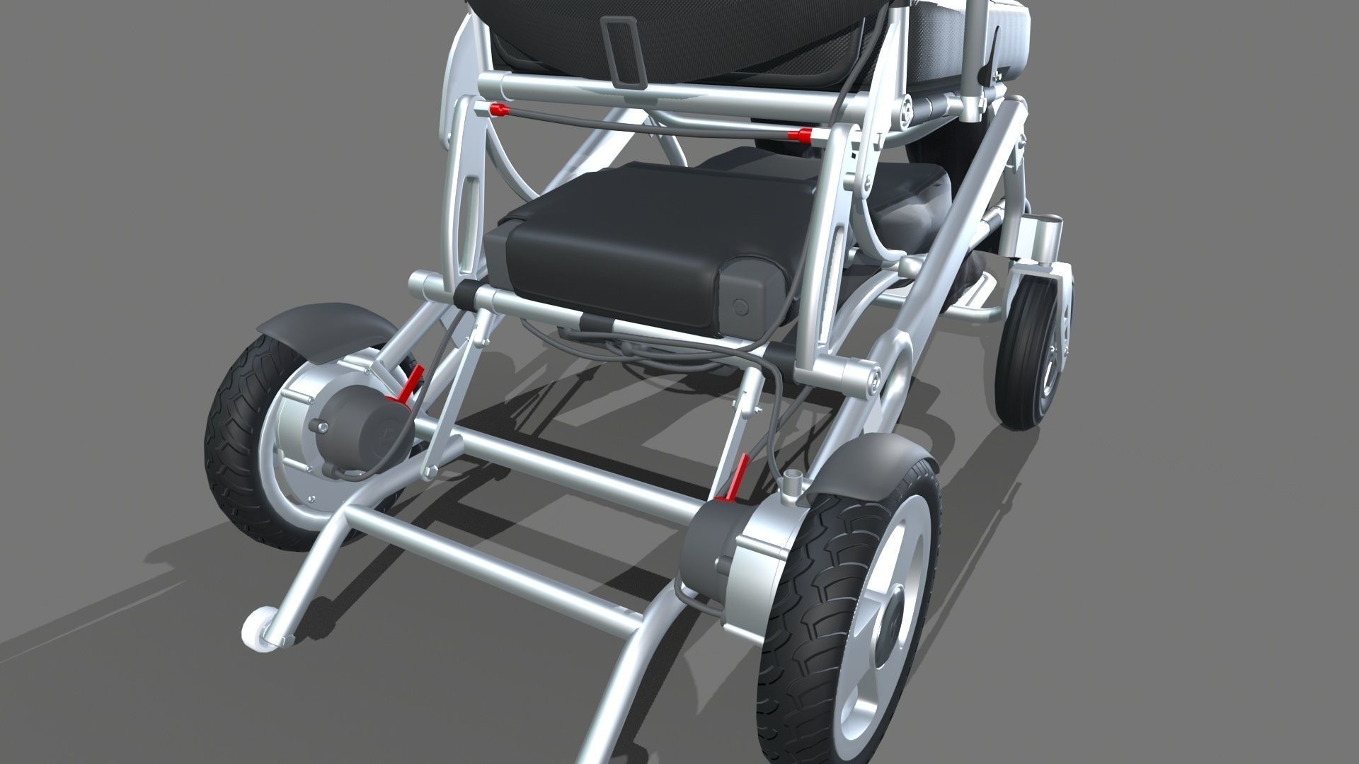 wheelchair Low-poly 3D model_6