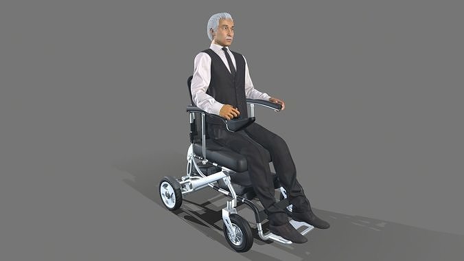 wheelchair Low-poly 3D model