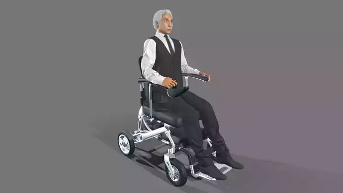 wheelchair Low-poly 3D model