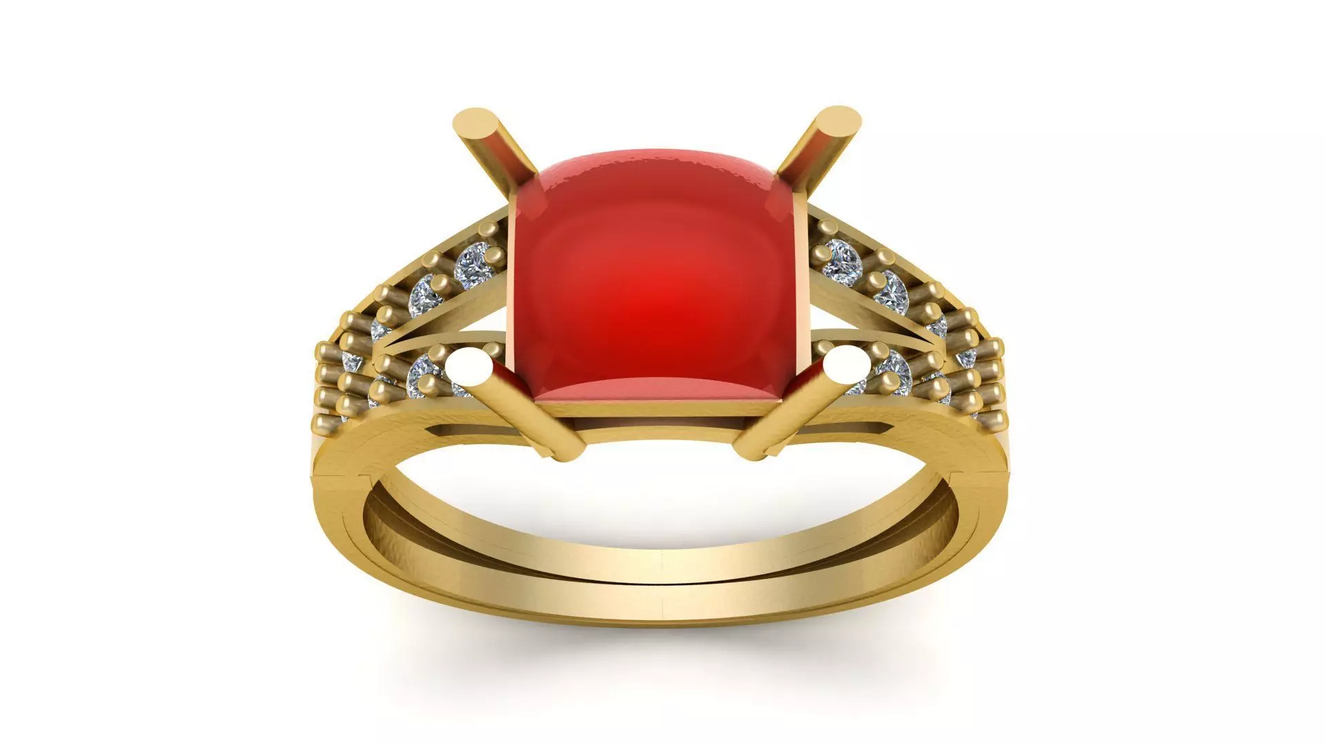 Women Fashion Diamond Ring 3d Printable Model 3D print model