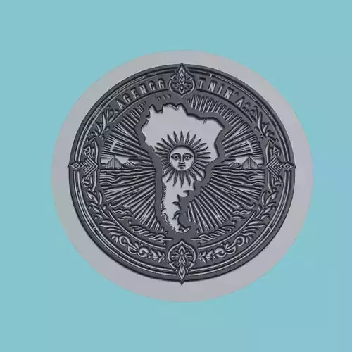 Argentina Map Medallion