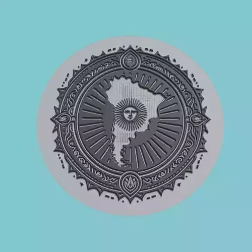 Argentina Map Medallion