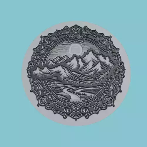 Austria Map Medallion