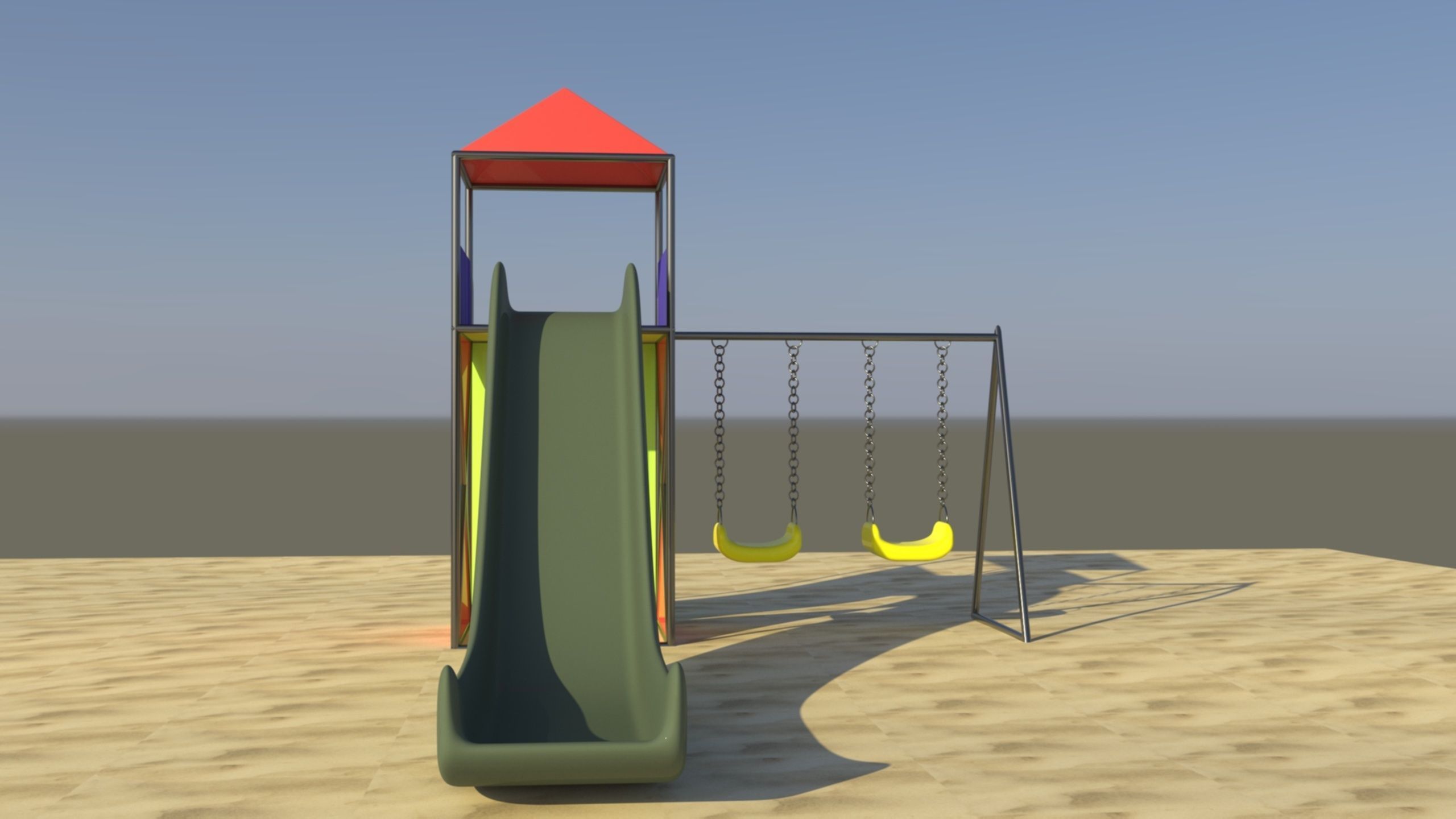 Slide geometry 3D model_7