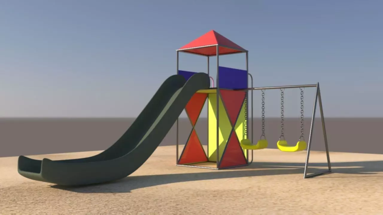 Slide geometry 3D model_0