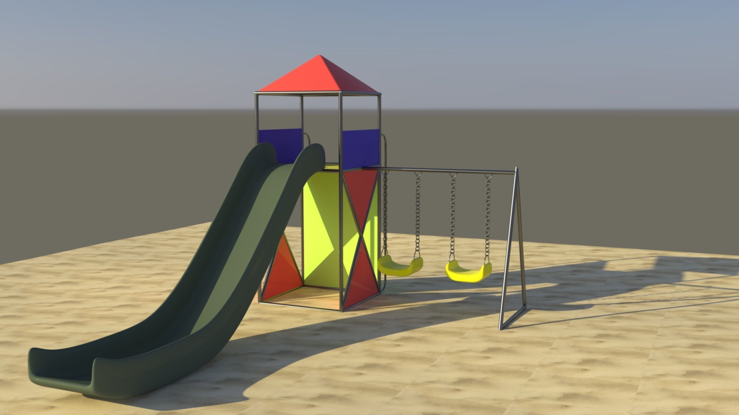 Slide geometry 3D model_8
