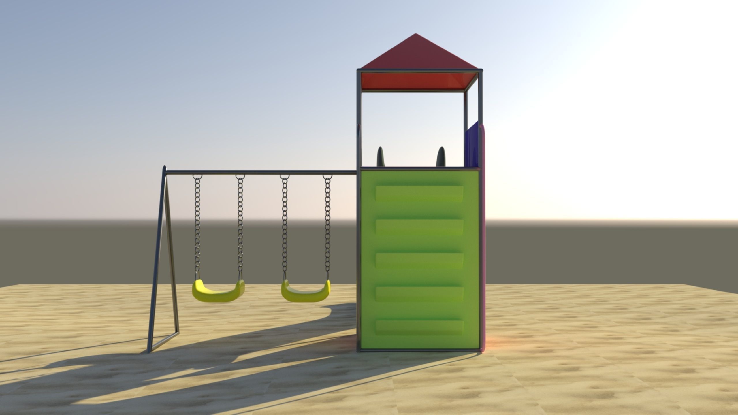 Slide geometry 3D model_4