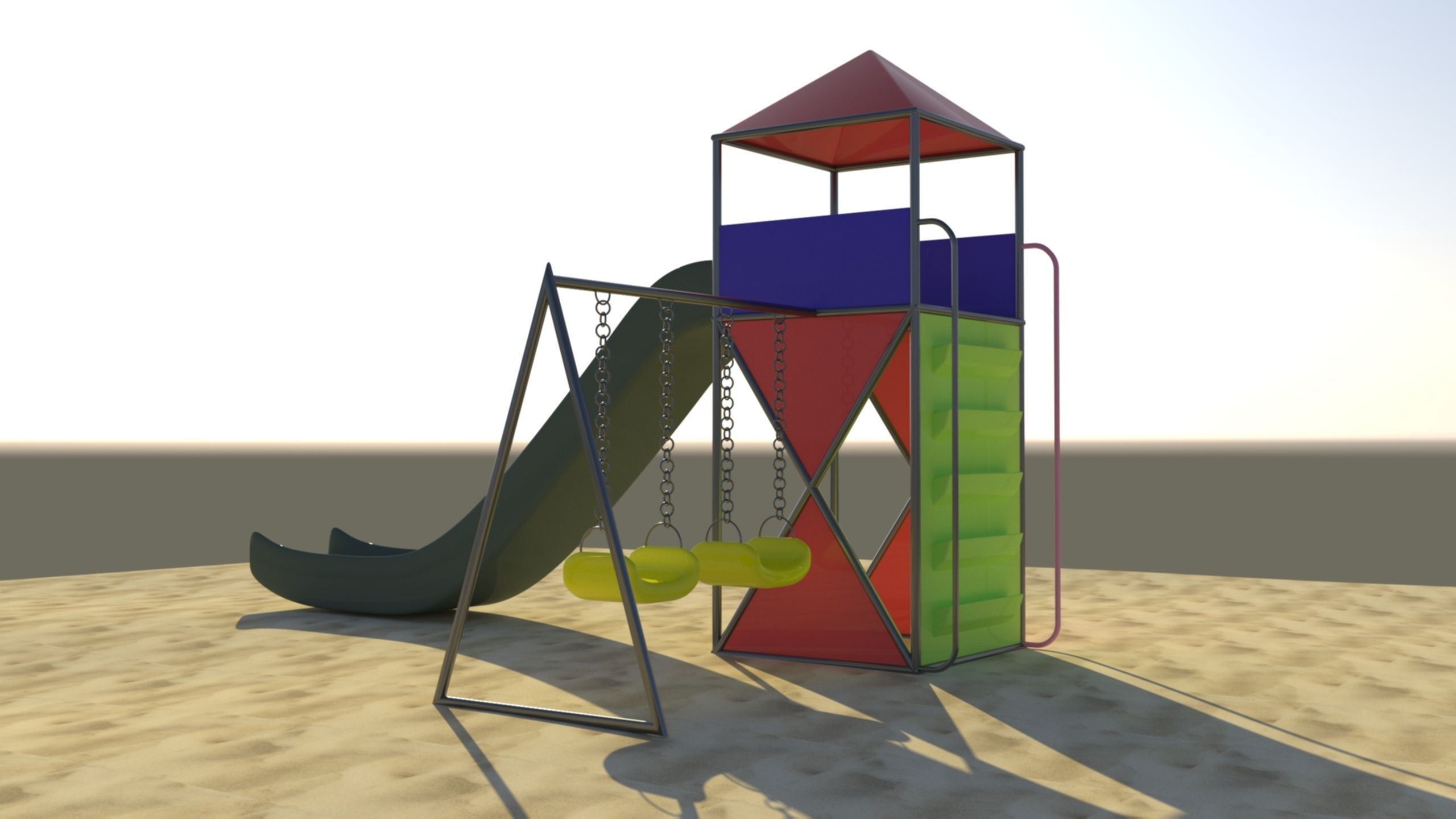 Slide geometry 3D model_3
