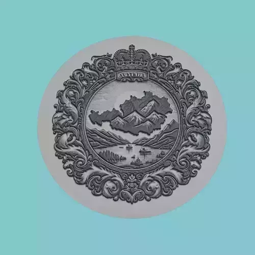 Austria Map Medallion