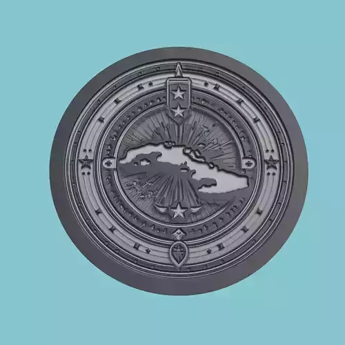 Bahamas Map Medallion