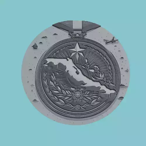 Bahamas Map Medallion